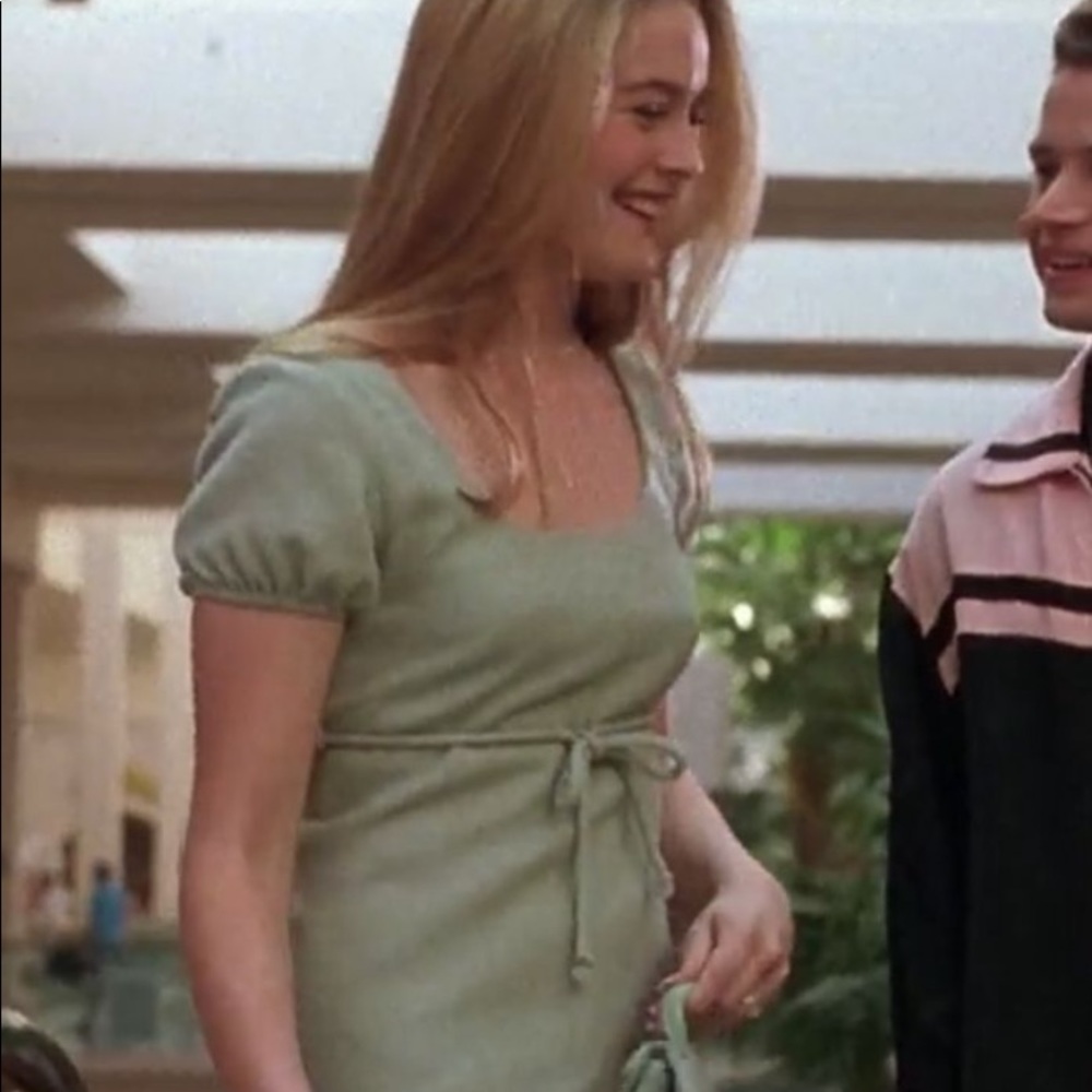 Green mini dress